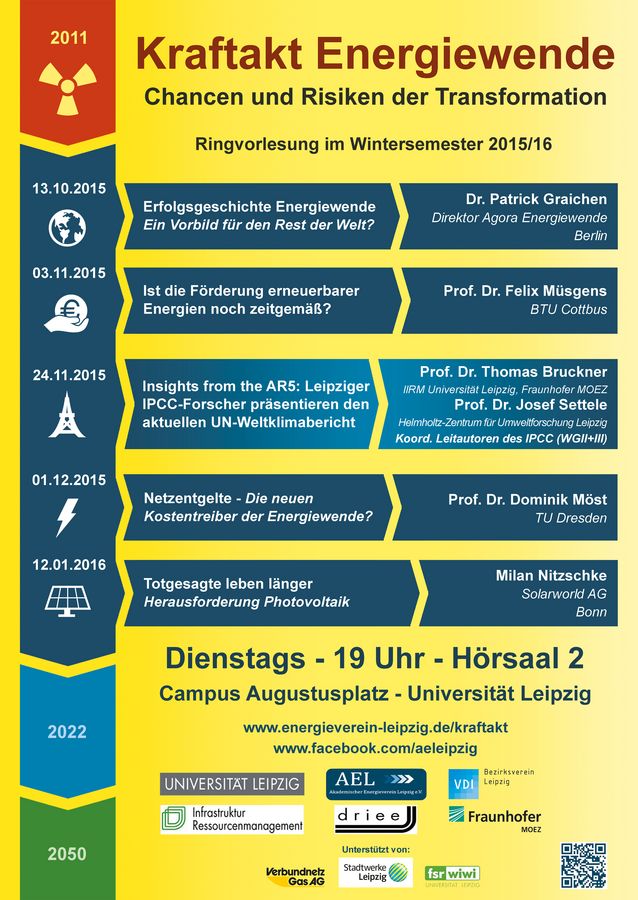 enlarge the image: Poster vom Kraftakt Energiewende WS 2015/16