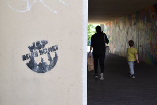 Weißenfels, deine Heimat. Fußgängerunterführung am Weißenfelser Bahnhof aus dem Stadtteil Neustadt kommend, Foto: Katrin Schade (ISB)