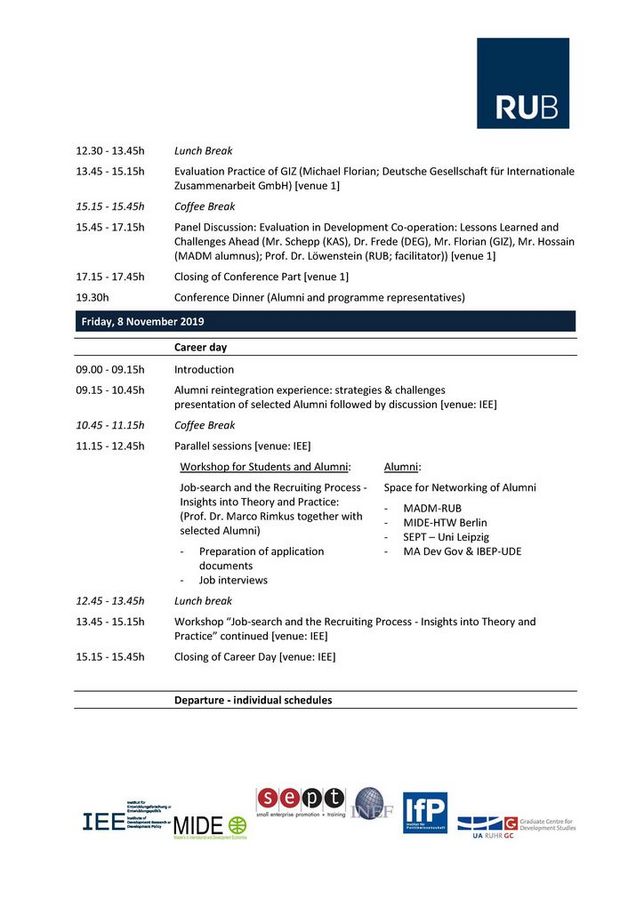 The program of the Conference 2019, Photo: SEPT