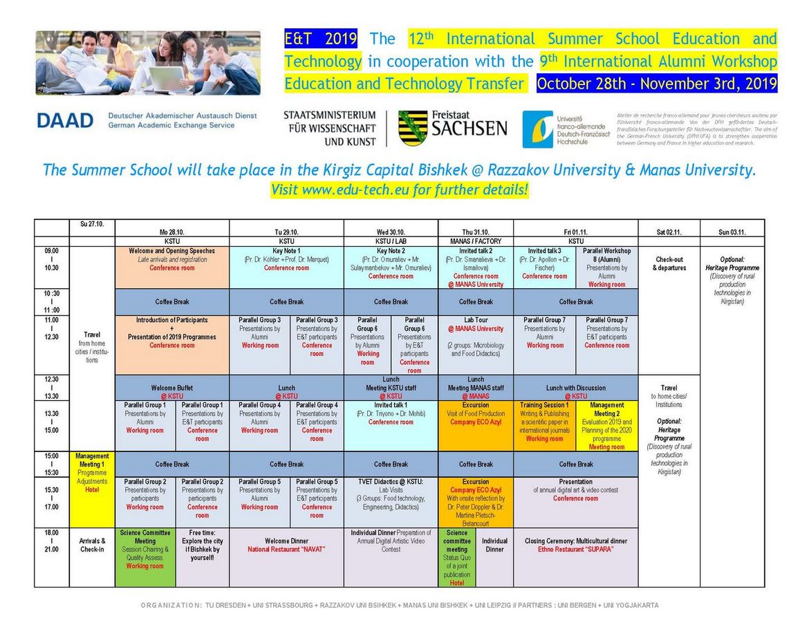 enlarge the image: The program of the Conference 2019, Photo: SEPT